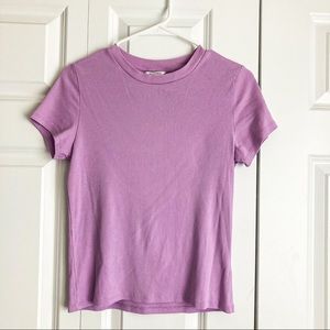 Lilac purple shirt sleeve shirt